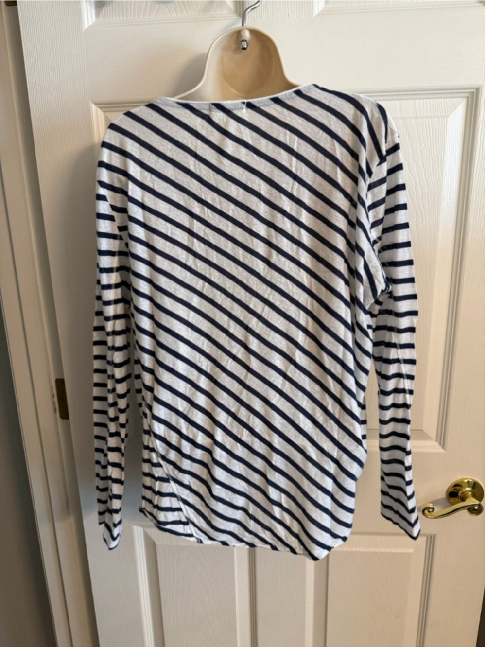 rag & bone Valley Stripe Asymmetric Linen Modal Top SZ S - Picture 2 of 6